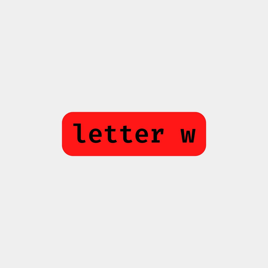 Letter W Red Banner Wallpaper