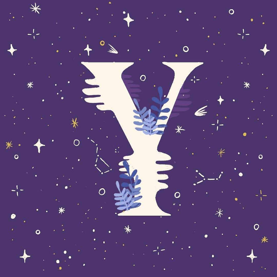 Letter Y Purple Background Wallpaper