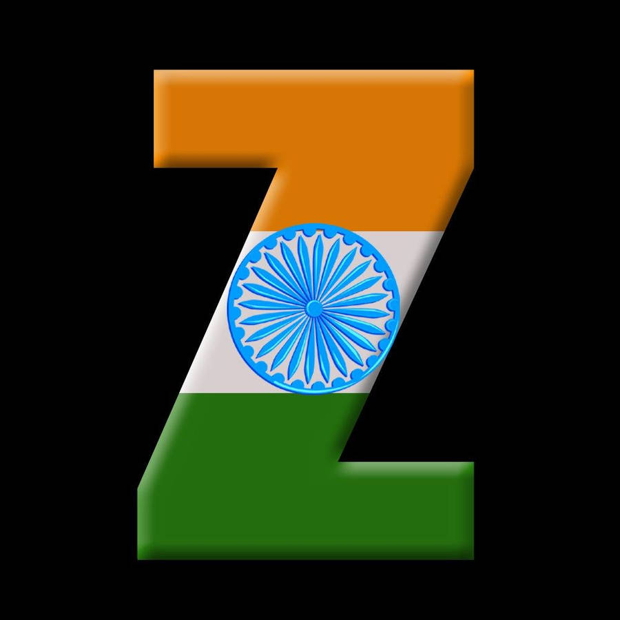 Letter Z With Indian Flag Design Wallpaper