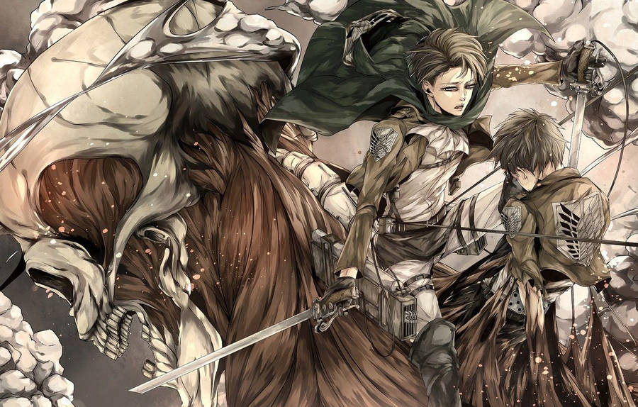 Levi Ackerman Saves Armin Wallpaper