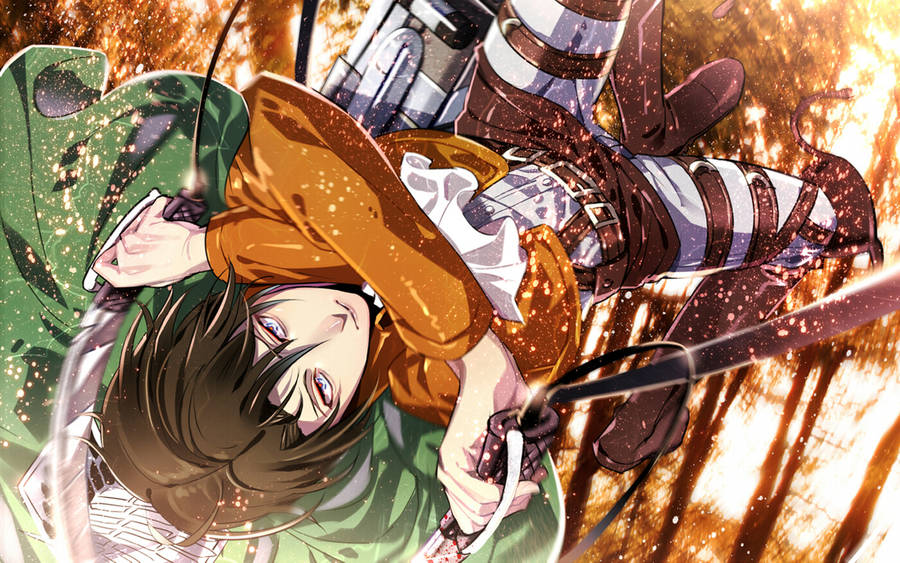 Levi Aesthetic Badass Upside Down Wallpaper