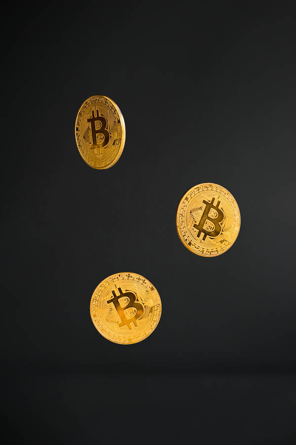 Levitating Gold Cryptocurrency Wallpaper