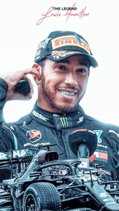 Lewis Hamilton - A Drive Through Victory Lane Wallpaper