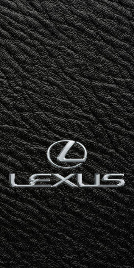 Lexus Logo On Black Leather Wallpaper