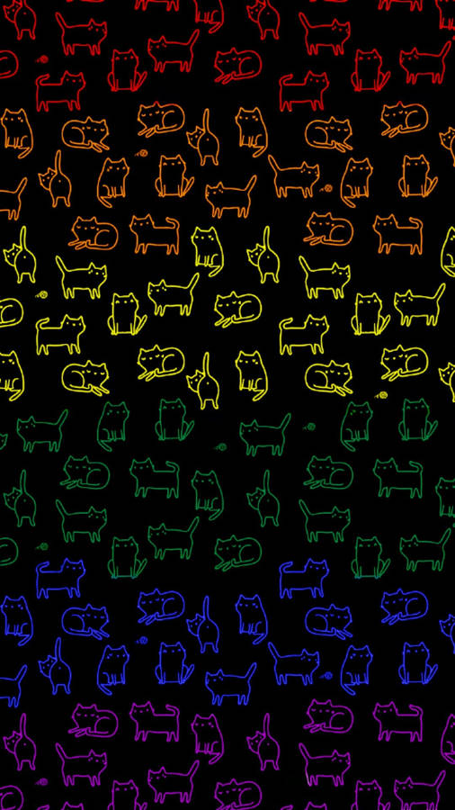 Lgbt Themed Cat Patterns Wallpaper