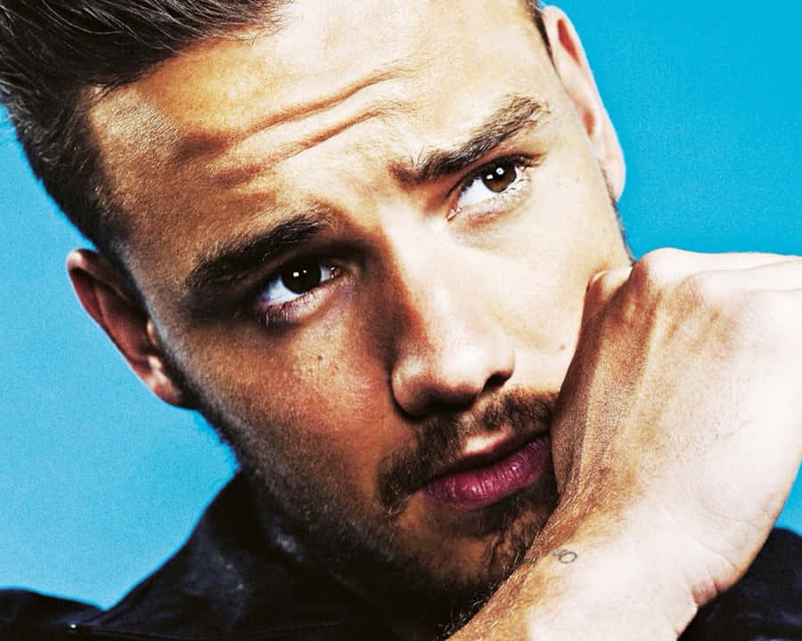 Liam Payne Blue Background Wallpaper