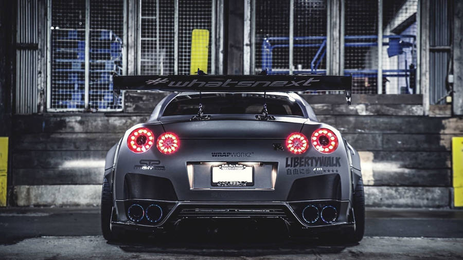 Liberty Walk Gray Nissan Gt R 4k Wallpaper