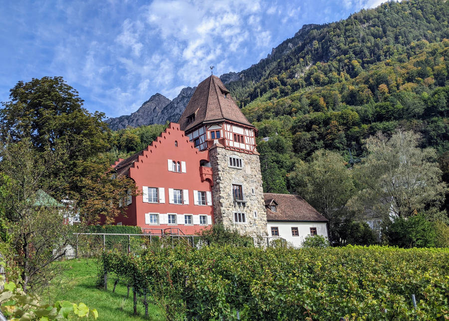 Liechtenstein Red House Wallpaper