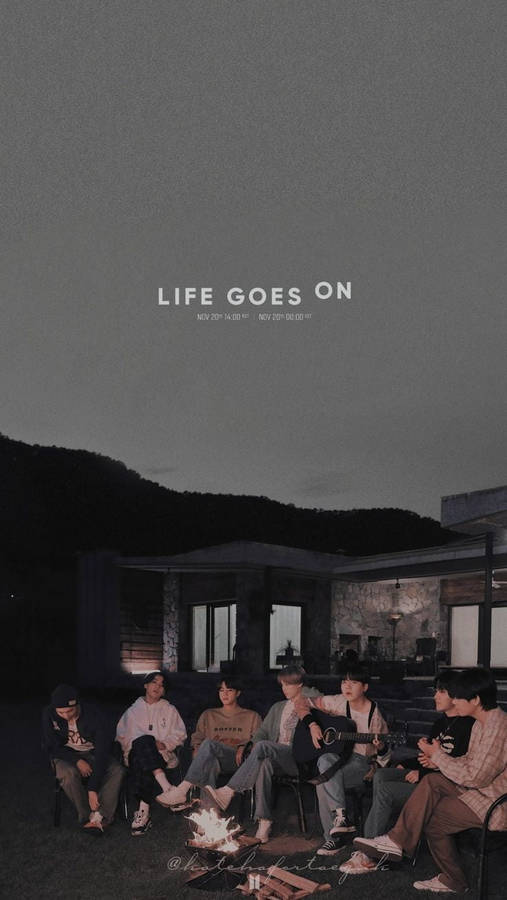 Life Goes On Lockscreen Bts Gray Wallpaper