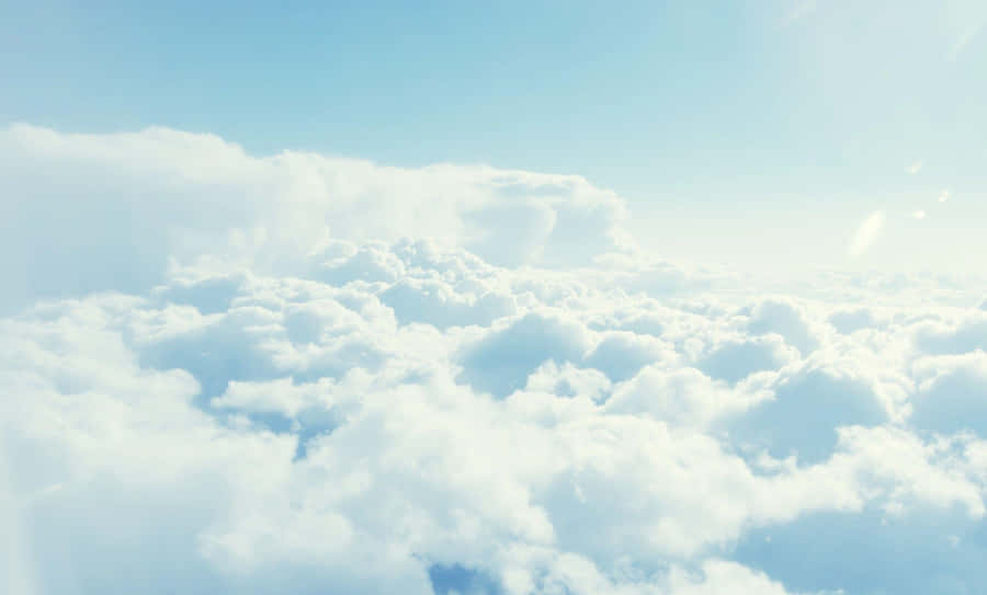Light Blue Aesthetic Clouds Laptop Wallpaper