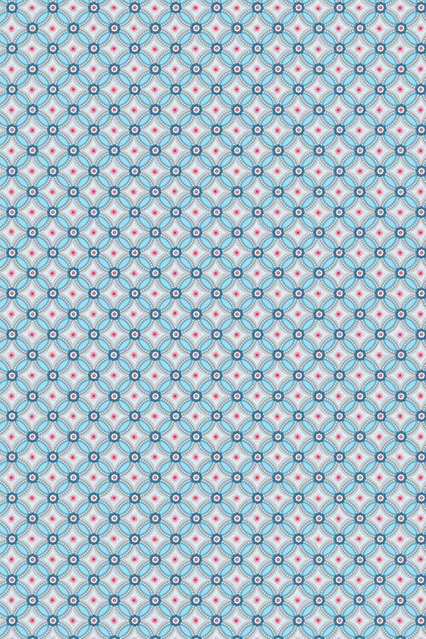 Light Blue Medallion Pattern Wallpaper