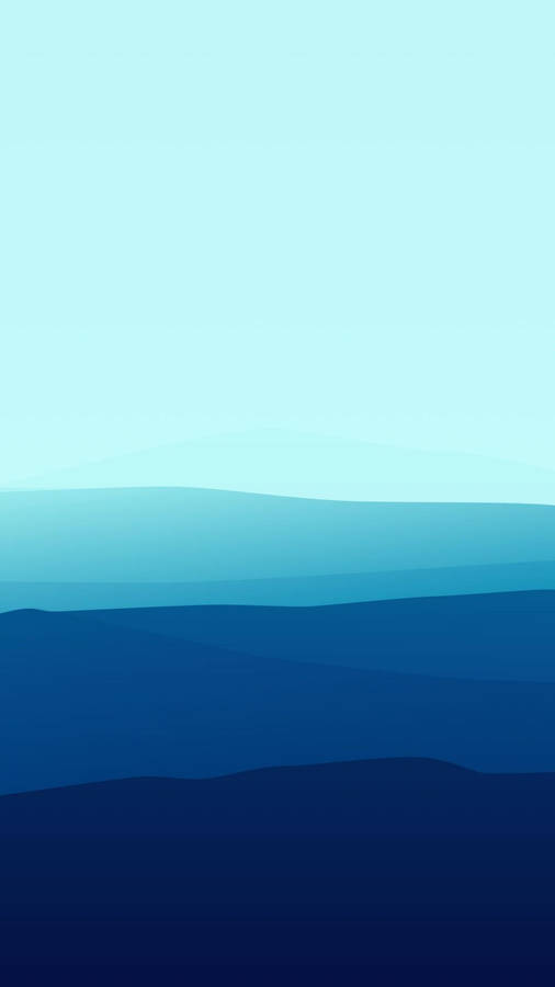 Light Blue Phone Gradient Mountains Wallpaper