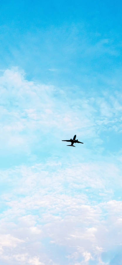 Light Blue Phone Plane In Sky Wallpaper