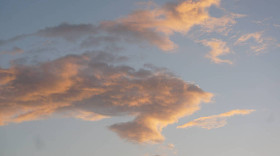 Light Brown Aesthetic Cloud Desktop Wallpaper