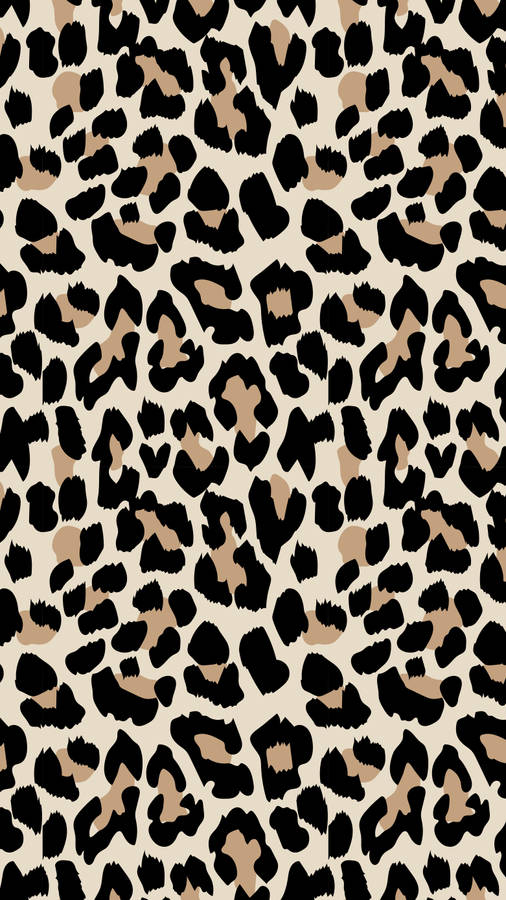 Light Brown And Black Leopard Print Wallpaper