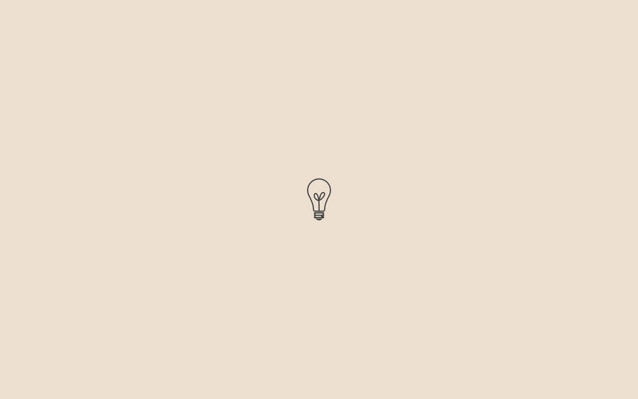 Light Bulb Minimal Aesthetic Desktop Wallpaper