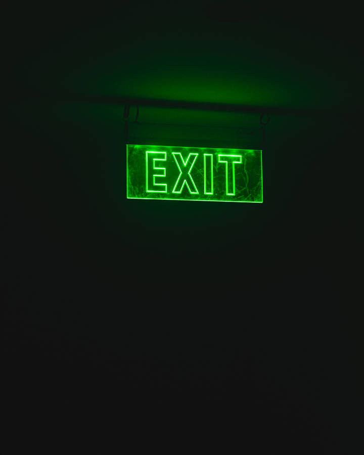 Light Green Aesthetic Exit Wallpaper