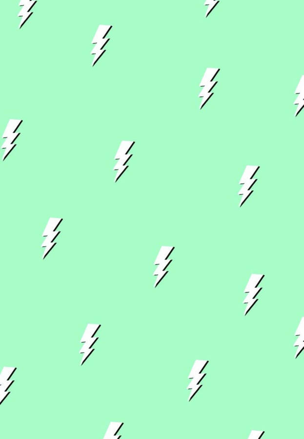 Light Green Aesthetic Thunderbolts Wallpaper