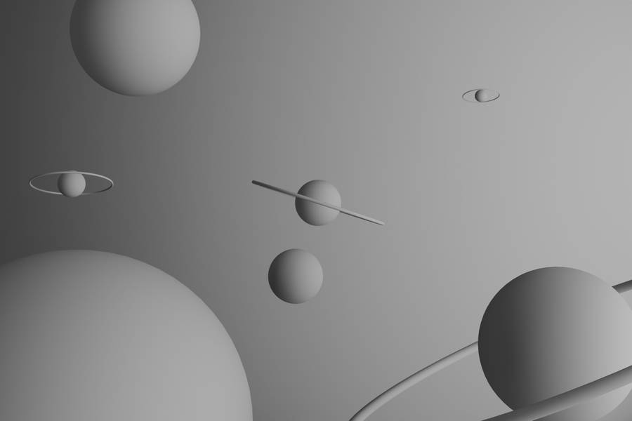 Light Grey Planets Animated Desktop Wallpaper