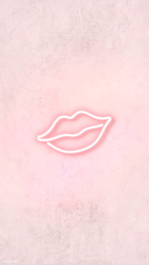 Light Pink Aesthetic Lips Wallpaper