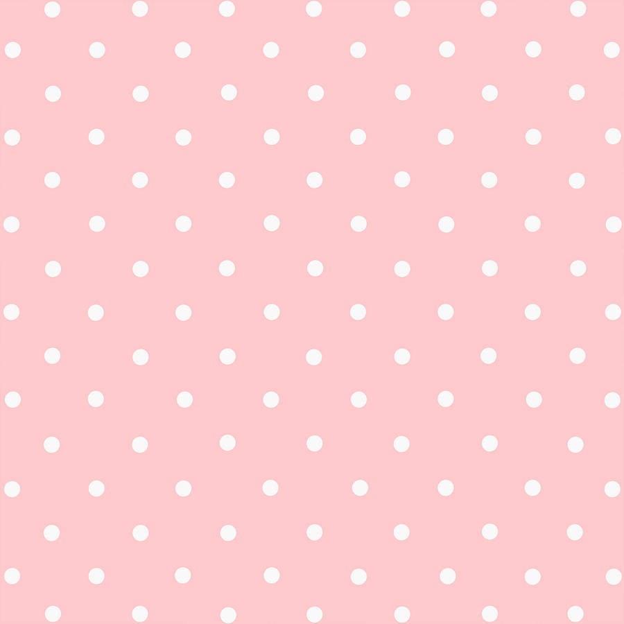 Light Pink And White Polka Dots Wallpaper