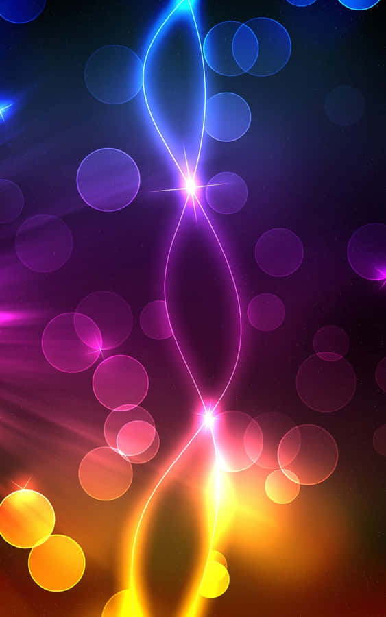 Light Rays Neon Portrait Wallpaper