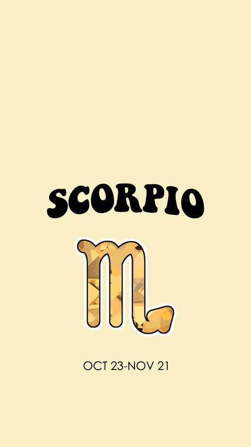 Light Yellow Scorpio Aesthetic Wallpaper