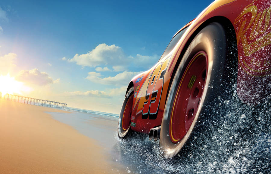 Lightning Mcqueen Beach Wallpaper