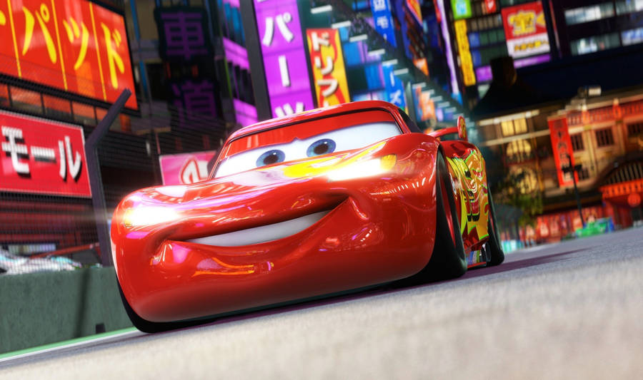 Lightning Mcqueen Japan Streets Wallpaper