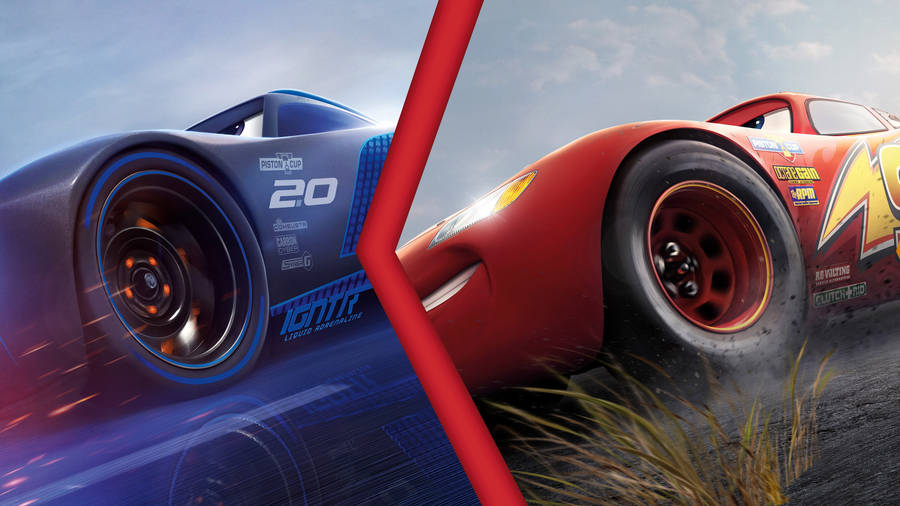 Lightning Mcqueen Vs Jackson Storm Wallpaper