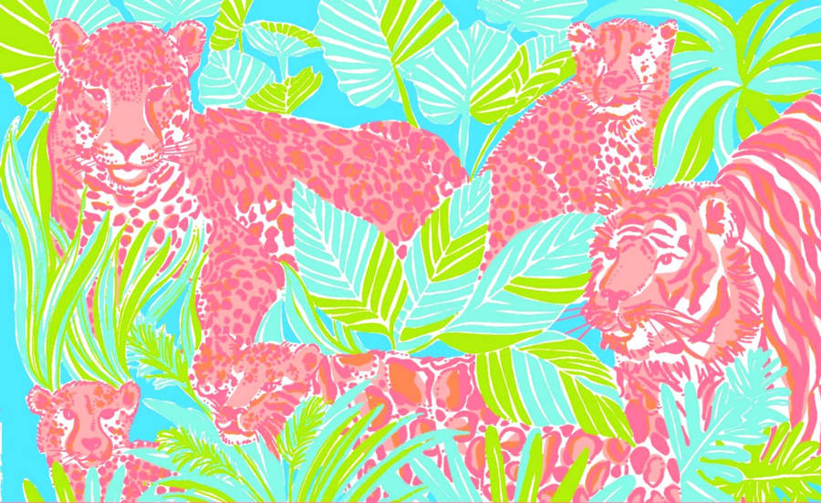 Lilly Pulitzer Pink Predators Wallpaper