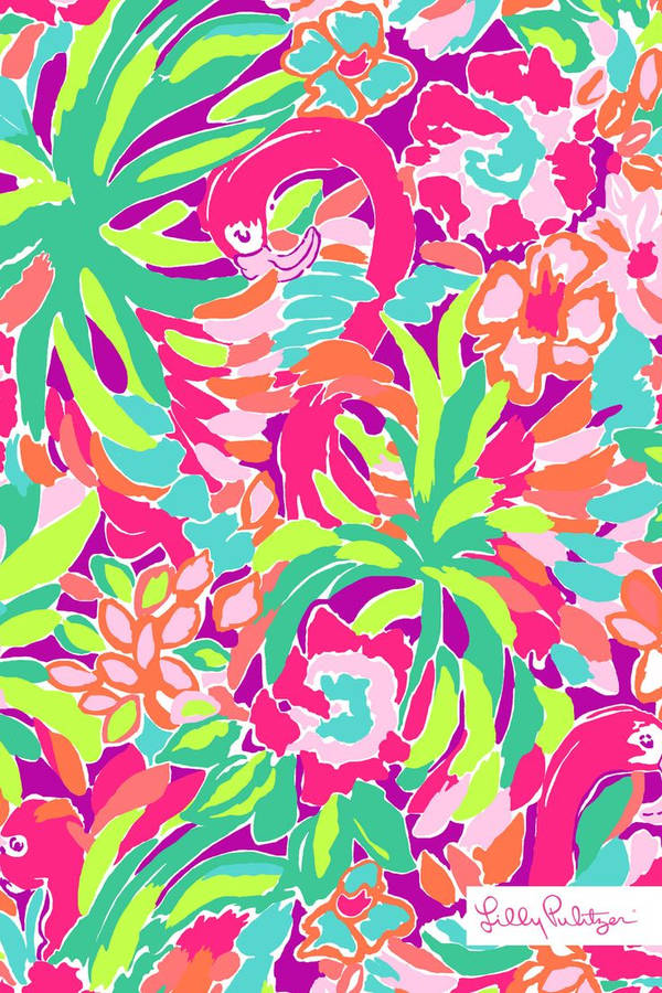 Lilly Pulitzer Tropical Print Wallpaper