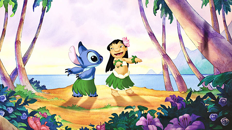 Lilo And Stitch Art Disney 4k Ultra Wide Wallpaper