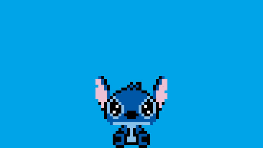 Lilo Stitch Cute Pixel Art Wallpaper