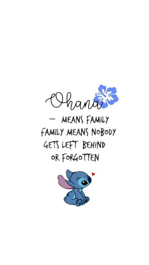 Lilo Stitch Ohana Means Family Wallpaper