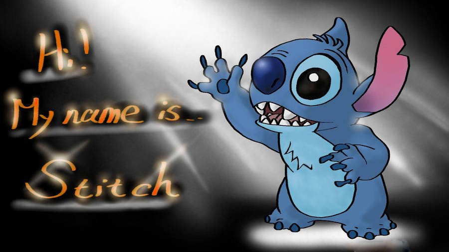 Lilo Stitch With Caption Wallpaper