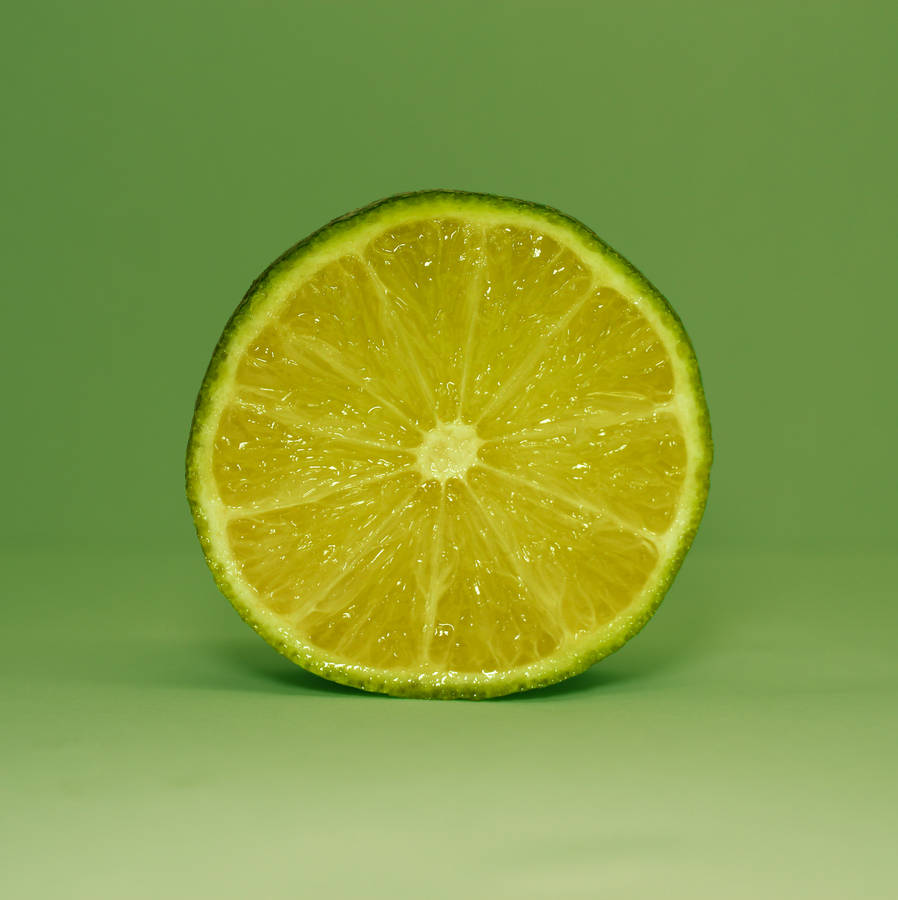 Lime Fruit Cut Section Wallpaper