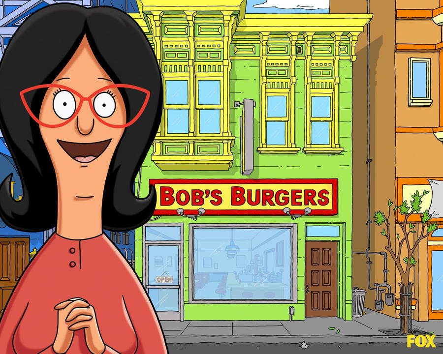 Linda In Front Of Bobs Burgers Wallpaper