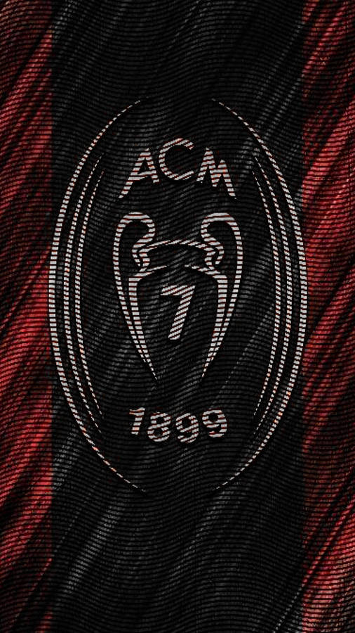 Linear Textured Ac Milan Wallpaper