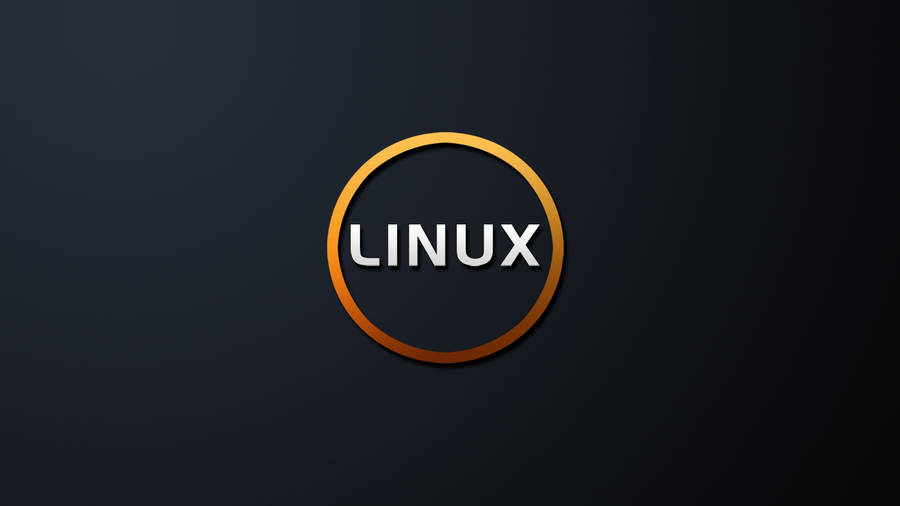 Linux Os Orange Circle Wallpaper