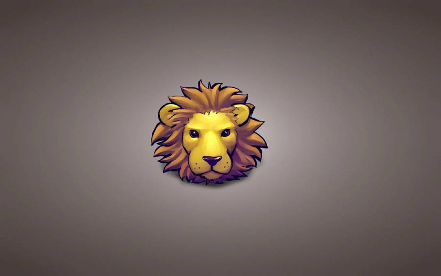 Lion Head Drawing In Gray Wallpaper