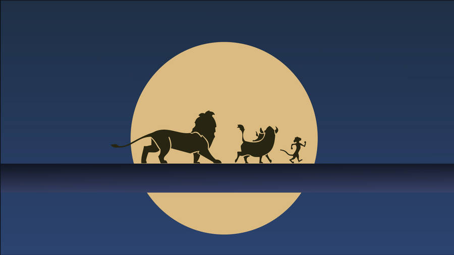 Lion King Silhouette Pixel Disney Laptop Wallpaper