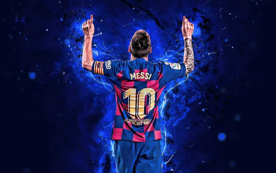 Lionel Messi - A Cool And Composed Leader Of The Football Pitch Wallpaper