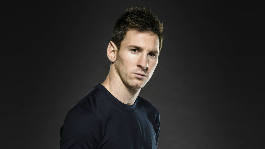 Lionel Messi Black Shirt Wallpaper