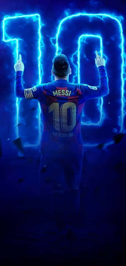 Lionel Messi Capturing The Fans With His Signature Style Wallpaper