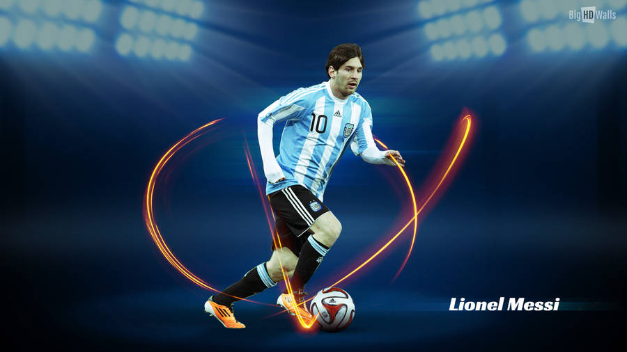 Lionel Messi In An Afa Jersey Wallpaper