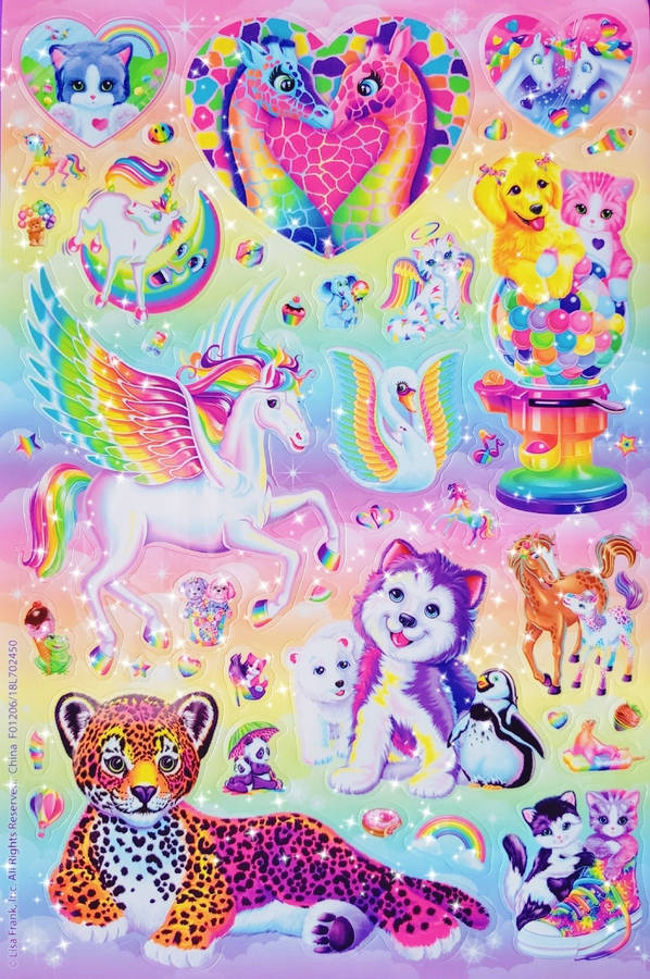 Lisa Frank Character Stickers Wallpaper