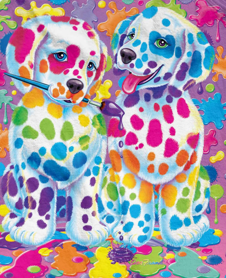 Lisa Frank Paint Puppies Wallpaper