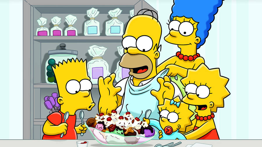 Lisa Simpson Ice Cream Sundae Wallpaper