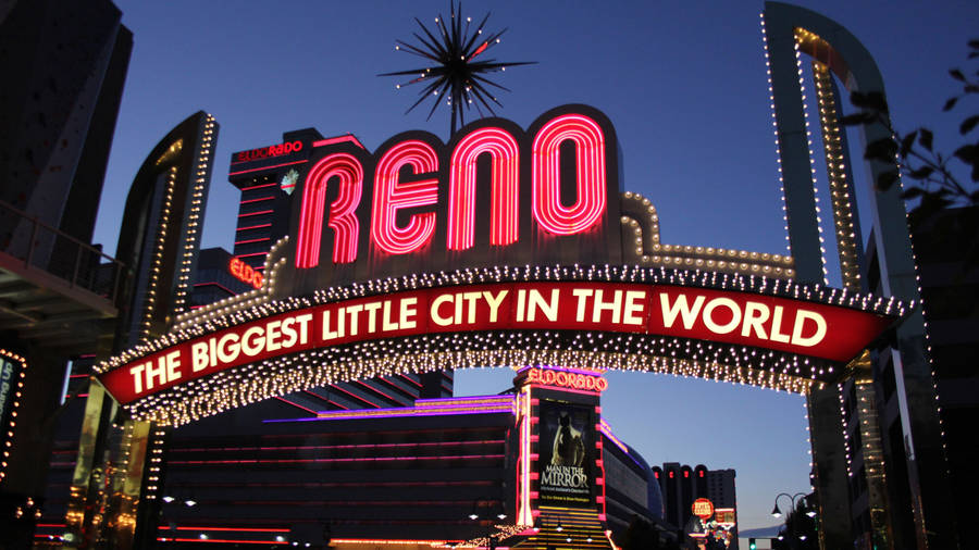 Lit Up Reno Arch Wallpaper